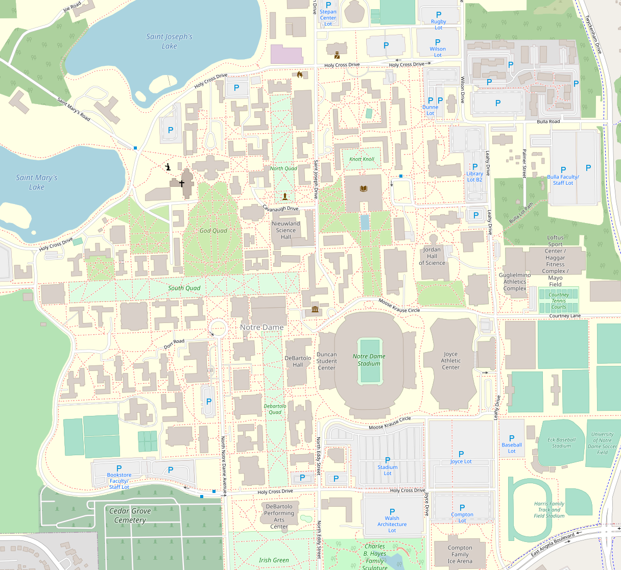 Notre Dame CampUS Map Printable Printable Map Of The United States