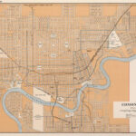 Old Map Of Edmonton Fine Archival Print Edmonton Map Restored