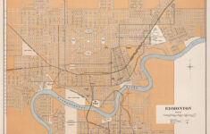 Old Map Of Edmonton Fine Archival Print Edmonton Map Restored