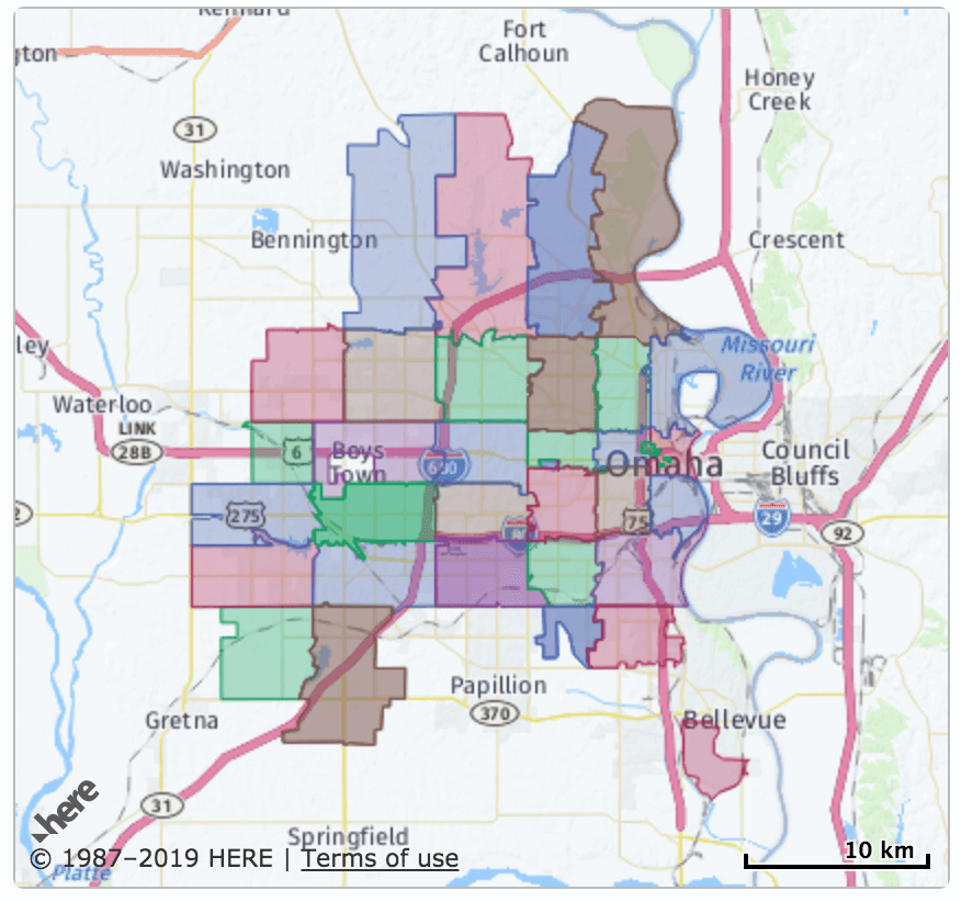 West Omaha Zip Code Adams Printable Map   Omaha Nebraska Zip Code Map Path Map 