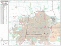 Omaha Nebraska Zip Code Wall Map Red Line Style By MarketMAPS 