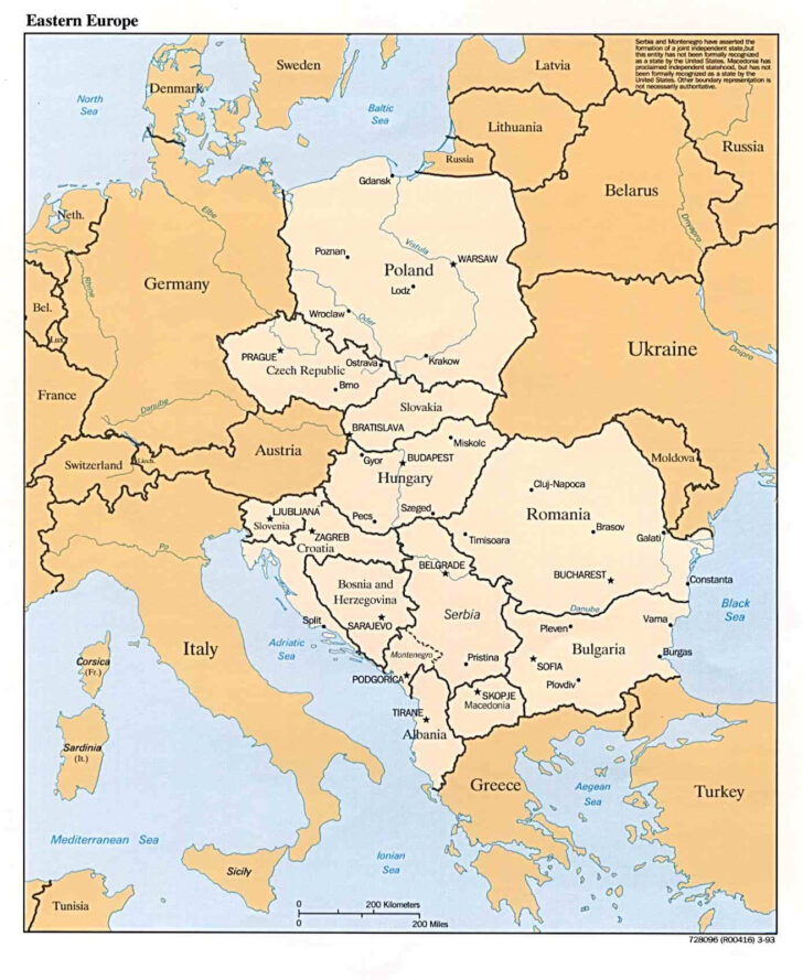Map Of Eastern European Countries