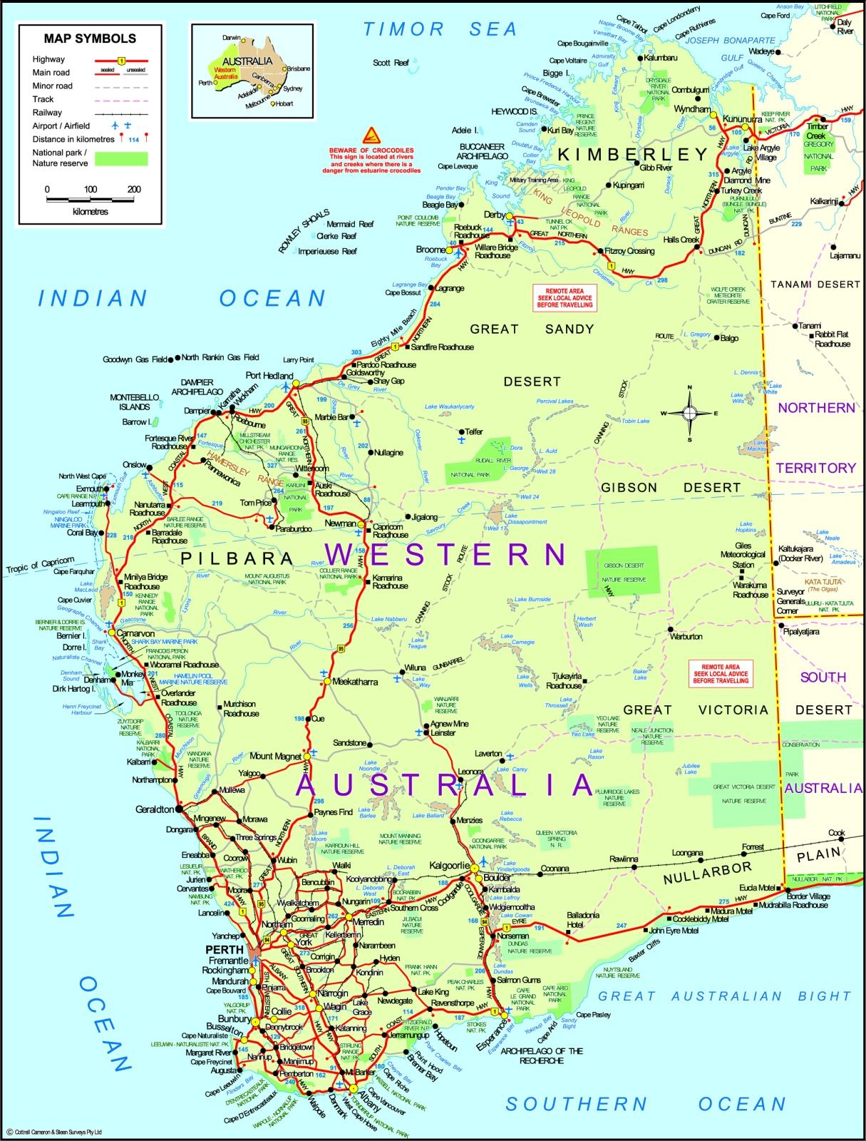 Online Maps Western Australia Map