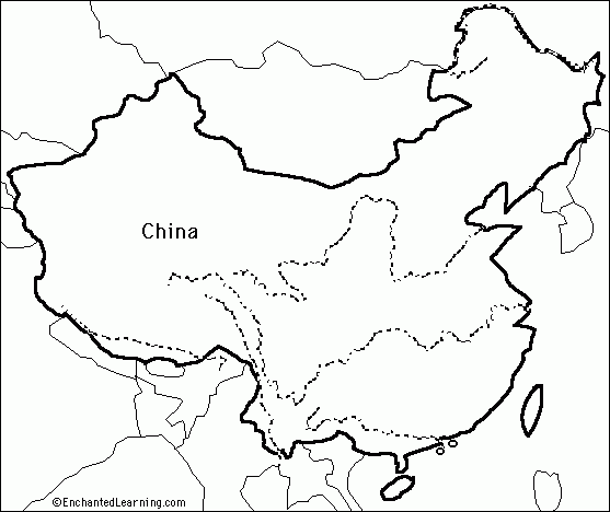 Printable Blank Ancient China Map | Adams Printable Map