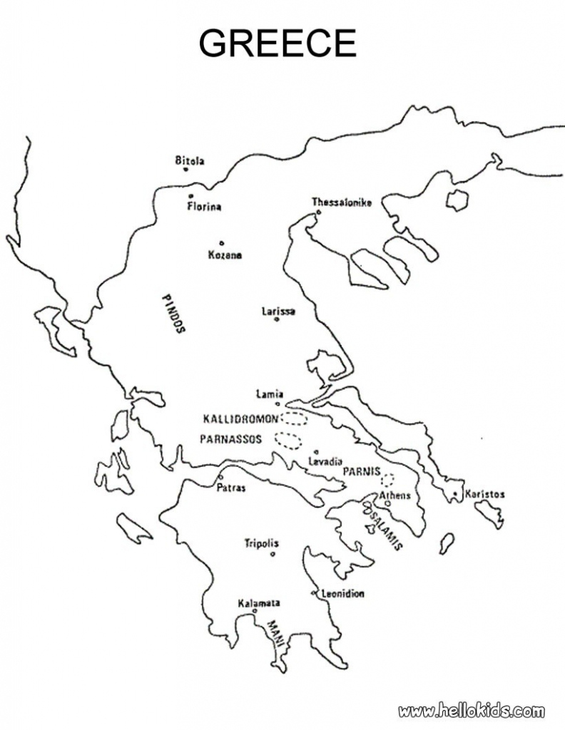 Outline Map Of Ancient Greece Printable Printable Maps