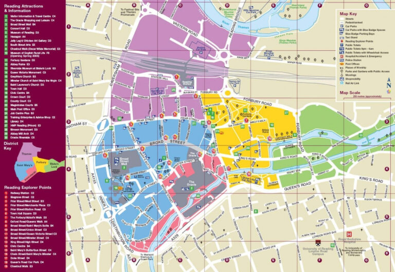 Oxford Tourist Map Printable Printable Maps Adams Printable Map 8570