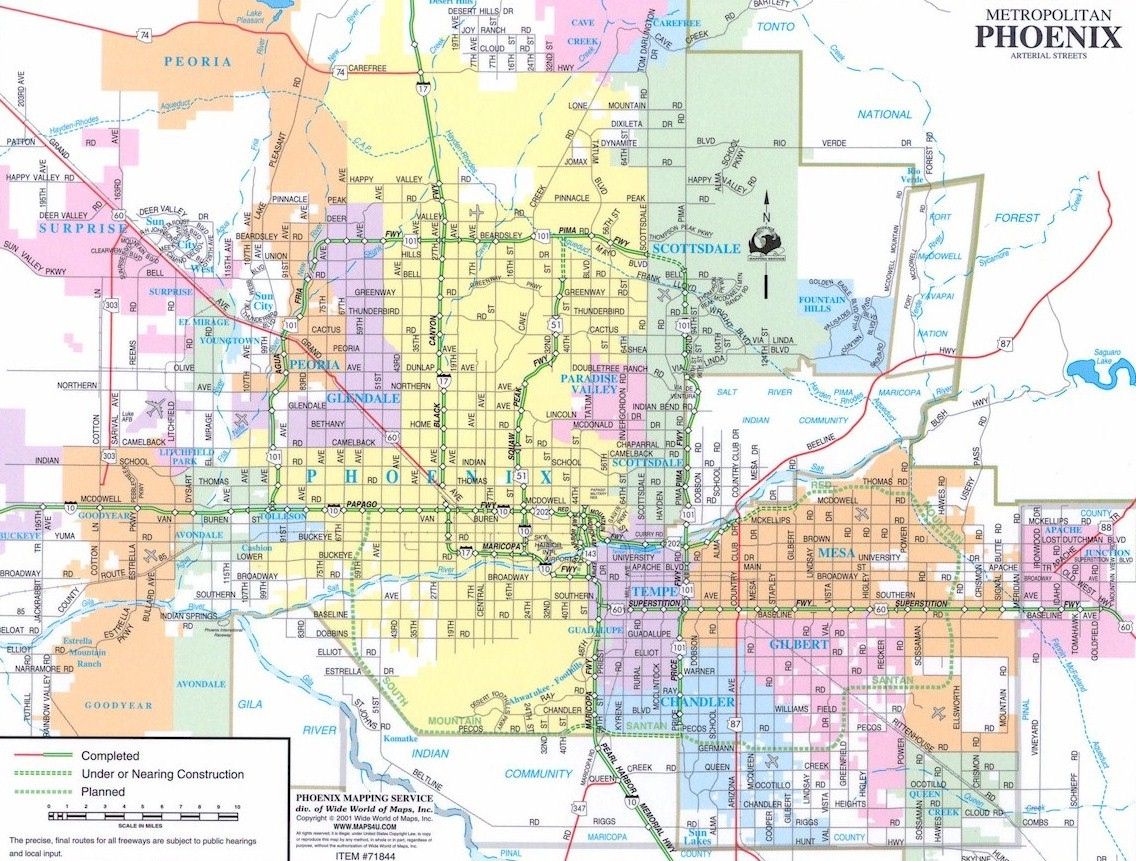 Phoenix Map Free Printable Maps