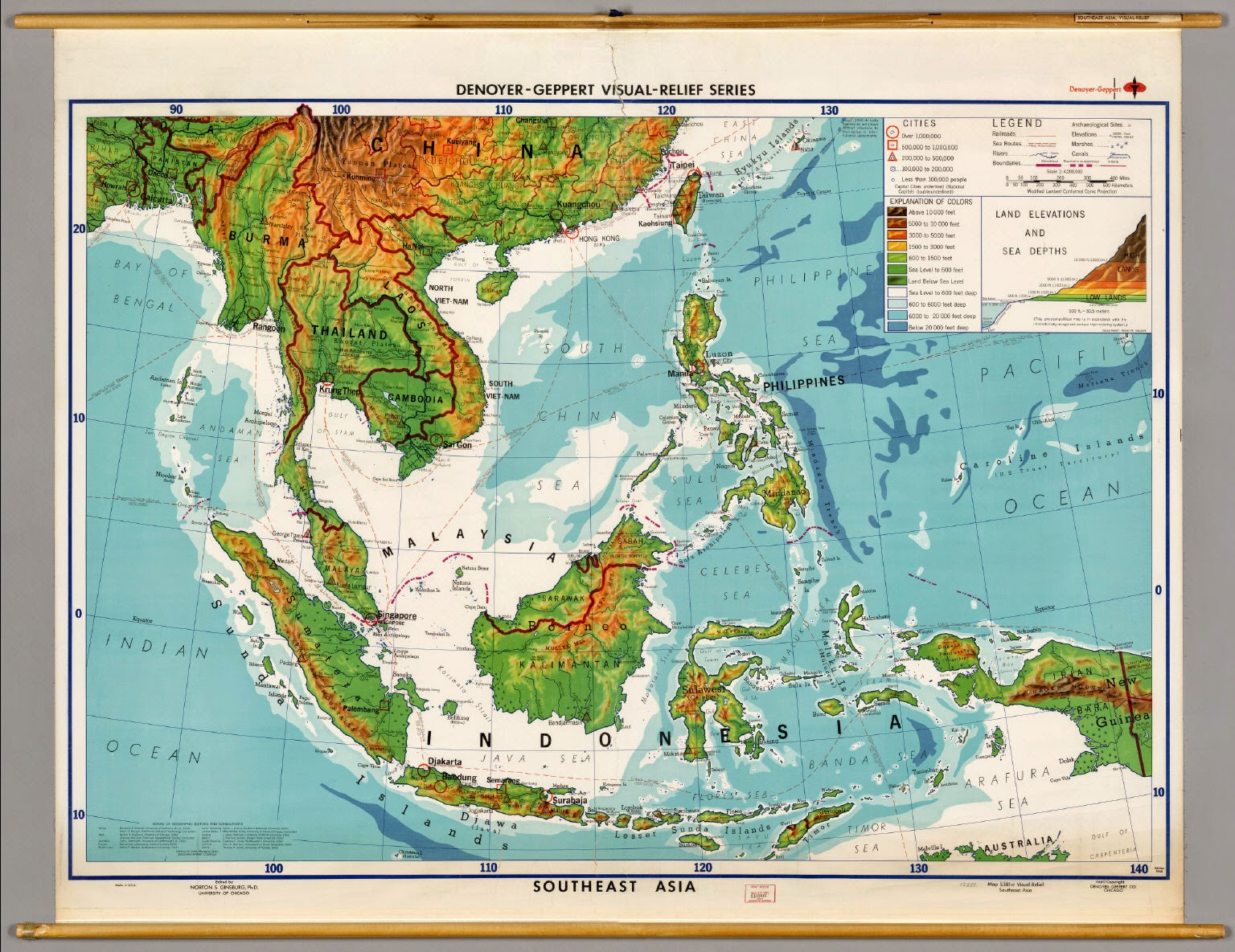 Physical Maps Of Southeast Asia