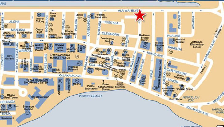 Street Map Waikiki