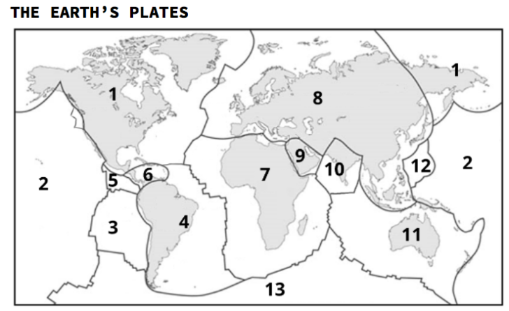 Plate Tectonics GEOGRAPHY MYP GCSE DP | Adams Printable Map