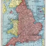Print Map Of England And Wales 1912