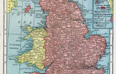 print map of england and wales 1912 Print Map Of England And Wales 1912