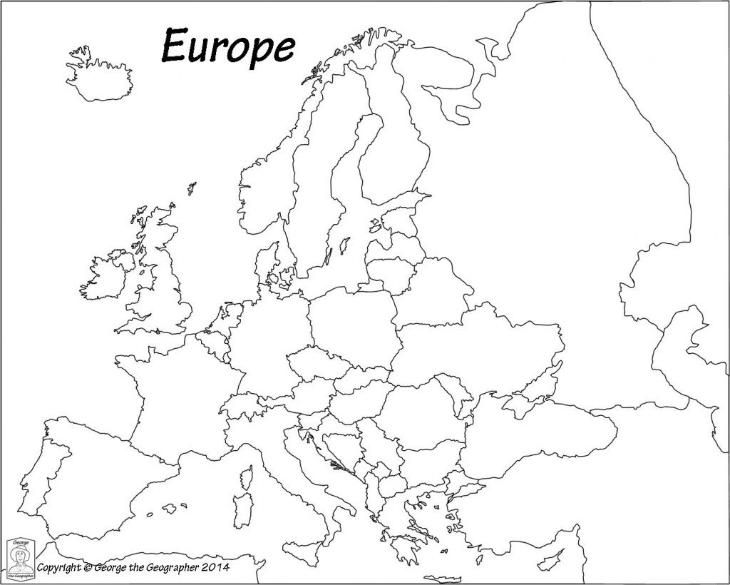 Printable Black And White Map Of Europe Printable Maps | Adams ...