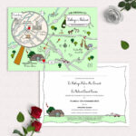 Printable Custom Map Wedding Invitation Save The Date Or Info Etsy