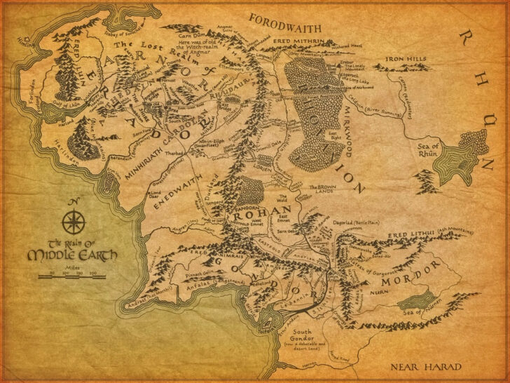 Printable Hobbit Map