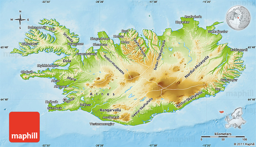 Printable Iceland Map Calendar Of National Days