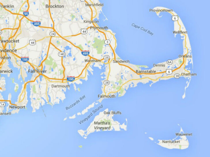 Printable Map Of Cape Cod Ma