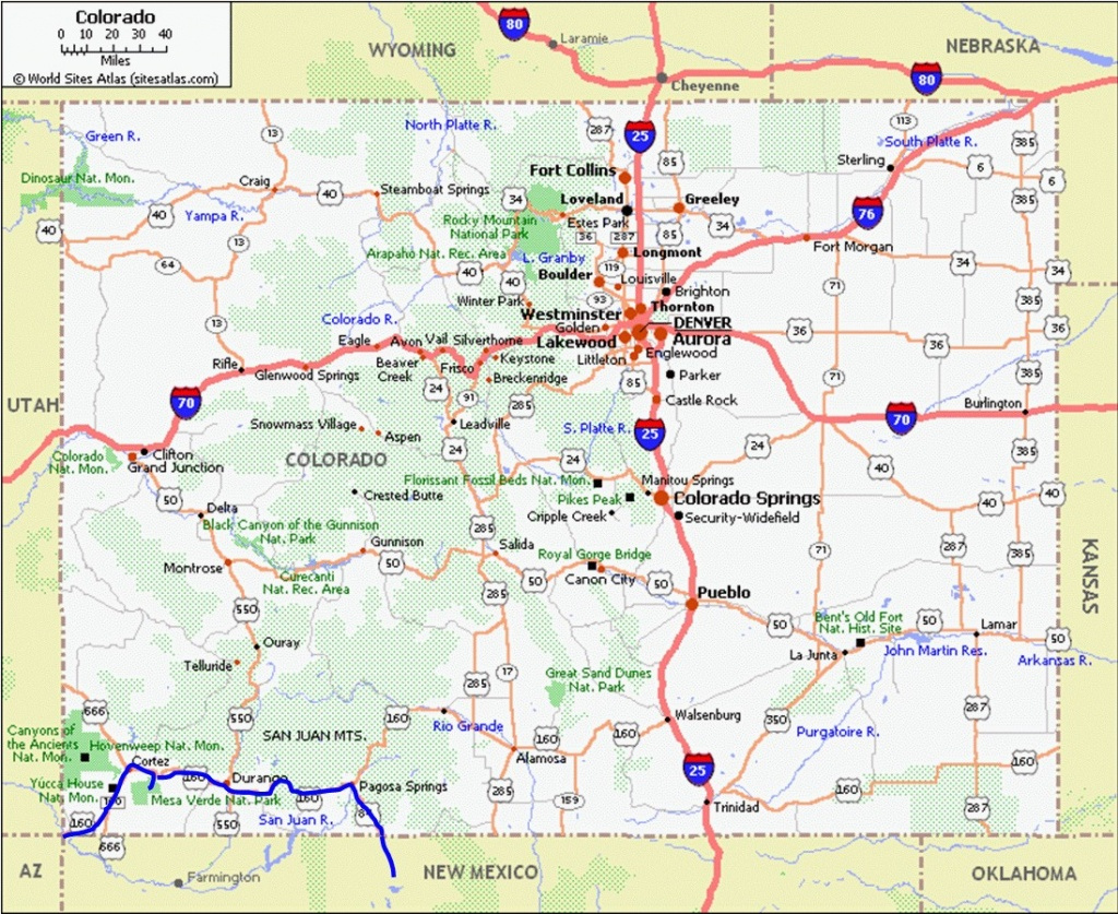 Printable Map Of Colorado Cities Printable Maps