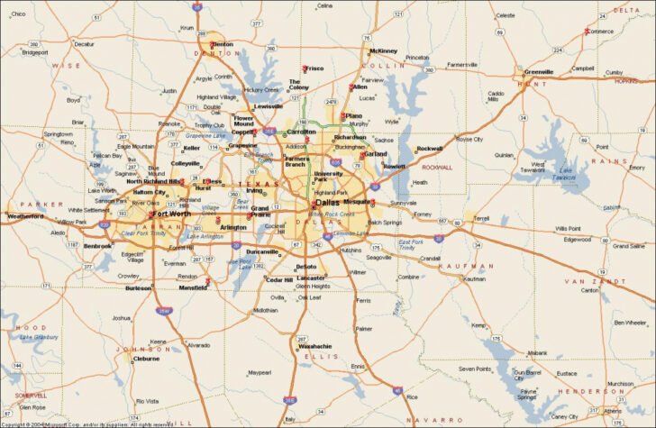 Printable Map Of Dfw Metroplex For Free