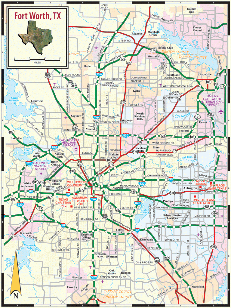 Printable Map Of Dallas Fort Worth Metroplex Printable Maps