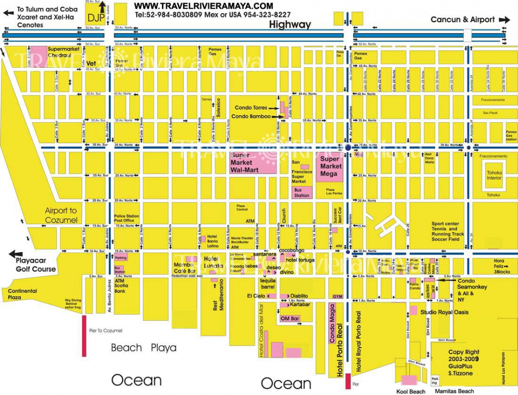 Printable Map Of Playa Del Carmen Printable Maps