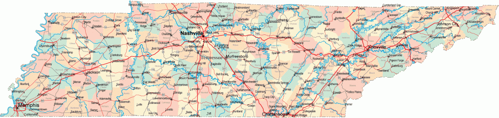 Printable Map Of Tennessee With Cities Free Printable Maps