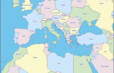 Printable Map Of The Mediterranean Sea Area Printable Maps