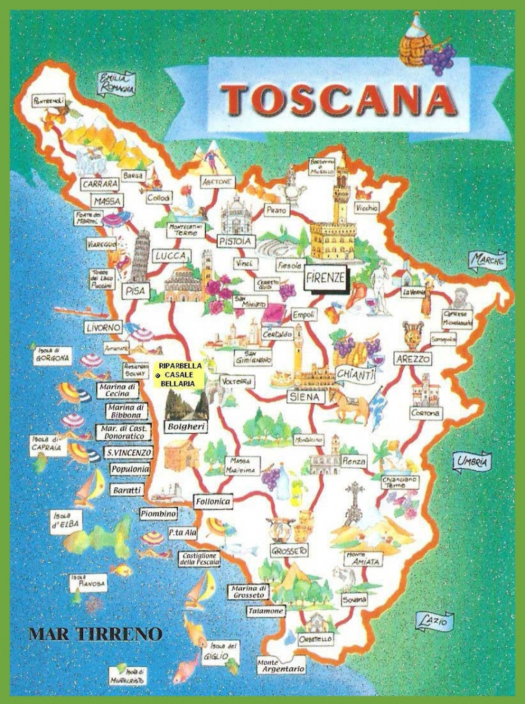 Printable Map Of Tuscany Printable Maps
