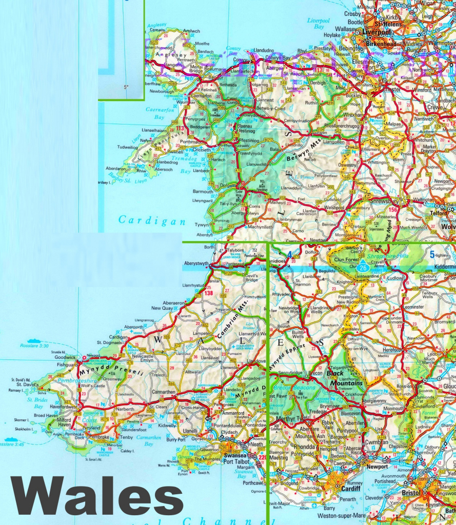 Printable Map Of Wales Printable Maps