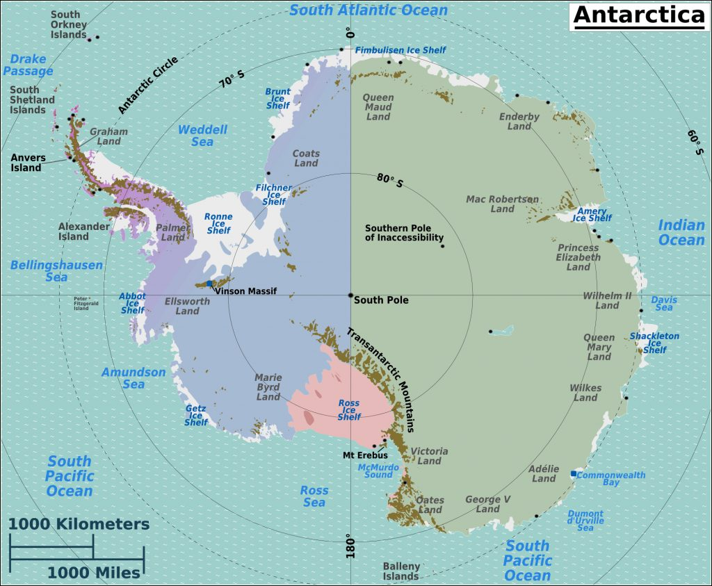 Printable Maps Of Antarctica And Travel Information Download Free 