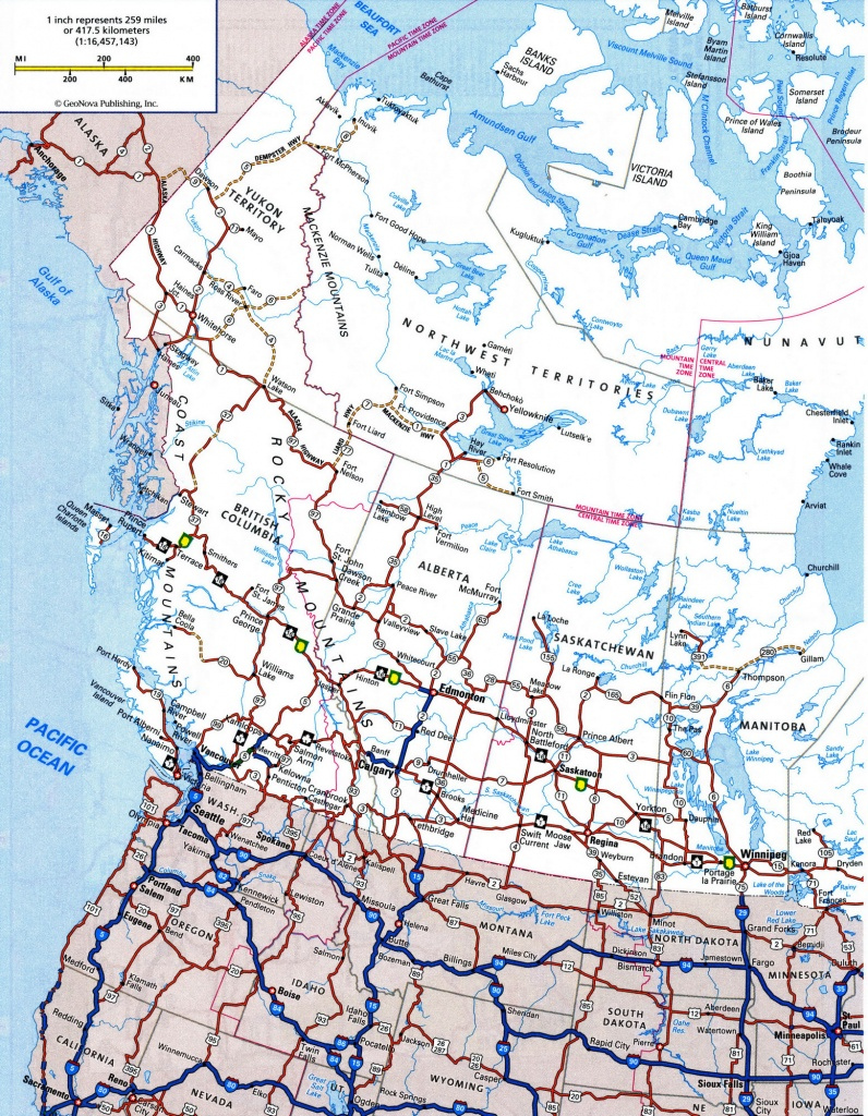 Printable Road Map Of Canada Free Printable Maps