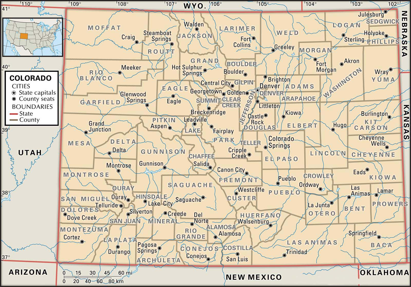 Printable Road Map Of Colorado Printable Maps