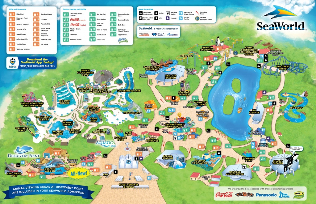 Printable Sea World San Diego Map Free Printable Maps