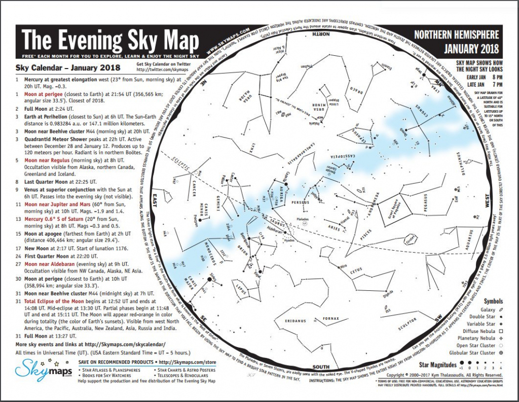 Printable Sky Map Printable Maps