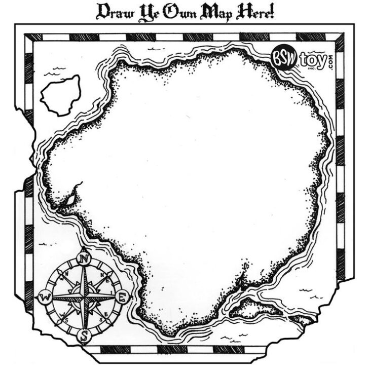 Printable Treasure Map Clipart Best Blank Treasure Map Inside Blank ...
