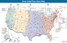Printable Us Map With Time Zones And Area Codes New United States