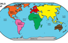 Printable World Map With Continents And Oceans Labeled Printable Maps