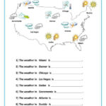 Reading A Weather Map Worksheet The Weather English Esl Worksheets For