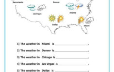 Reading A Weather Map Worksheet The Weather English Esl Worksheets For