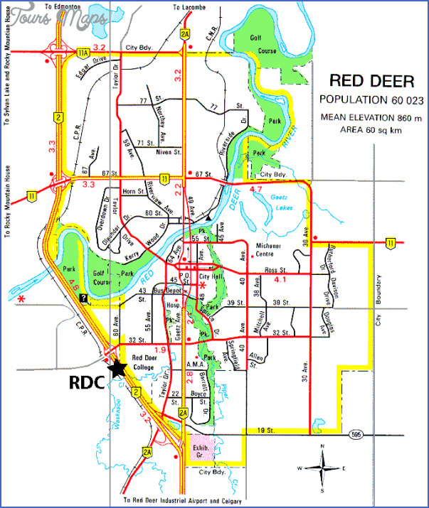 RED DEER MAP EDMONTON ToursMaps