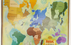 Risk World Conquest Replacement Game Board Only Craft Wall Art Map 1974