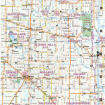 Road Map Foam Lake And Yorkton City Surrounding Area Saskatchewan Canada