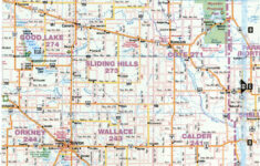 Road Map Foam Lake And Yorkton City Surrounding Area Saskatchewan Canada