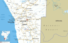 Road Map Of Namibia And Namibian Road Maps Namibia World Map Europe