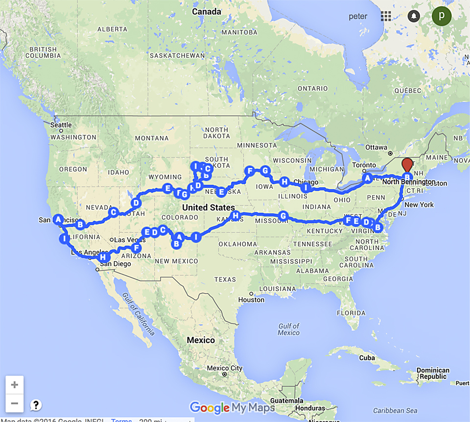 auto travel map