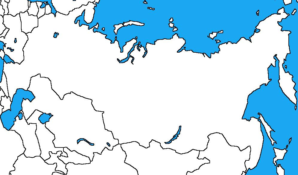 Russia Blank Map Russia Map Blank Eastern Europe Europe 