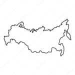 Russia Map Icon Outline Style Vector Image By Ylivdesign Vector