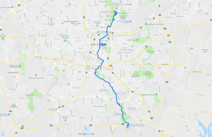 San Antonio Riverwalk Printable Map 2020