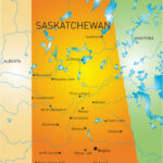 Saskatchewan Province Map Royalty Free Vector Image