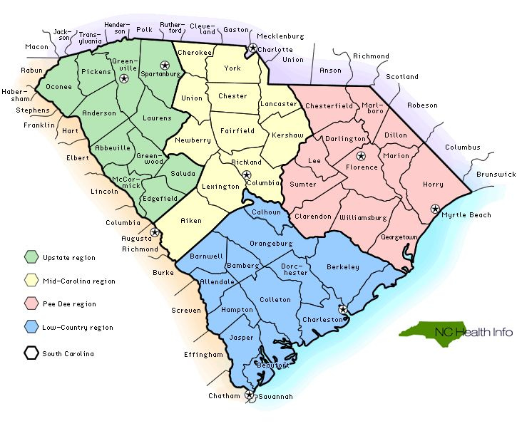 Sc Counties Select South Carolina County By Name South Carolina 